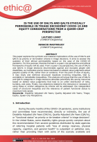 Is the use of dalys and qalys ethically permissible in triage decisions?