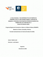 La salud sexual y ( no ) reproductiva en tiempos de pandemia COVID 19