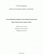 El uso infantil del vocabulario en las situaciones naturales del hogar