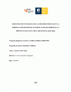 Participación ciudadana de las mujeres policías en la formulación de políticas púbicas de seguridad en la provincia de Santa Cruz - Argentina