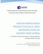 Nuevas ruralidades productivas en el área metropolitana de Buenos Aires ( AMBA )