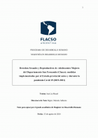 Derechos sexuales y reproductivos de adolescentes mujeres del Departamento San Fernando (Chaco) : medidas implementadas por el Estado provincial antes y durante la pandemia Covid 19 ( 2019 - 2021 )