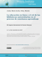 La educación en línea y el rol de las bibliotecas universitarias en el proceso de enseñanza-aprendizaje [Separata]