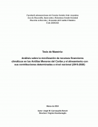 Análisis sobre la movilización de recursos financieros climáticos en las Antillas Menores del Caribe y el alineamiento con sus contribuciones determinadas a nivel nacional ( 2016 - 2020 )