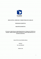 El acceso a salud sexual y salud reproductiva en tiempos de COVID-19 en Ecuador
