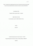 Evaluación de la implementación del Centro de Atención Provincial de la Diversidad Sexual en Jujuy Argentina durante sus primeros dos años de existencia ( 2020 - 2022 )