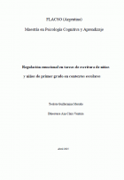 Regulación emocional en tareas de escritura de niñas y niños de primer grado en contextos escolares