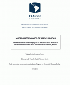 Modelo hegemónico de masculinidad. Identificación del estereotipo y de su influencia en la libertad de los varones estudiantes de la Universidad de Granada, España