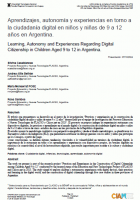 Aprendizajes, autonomía y experiencias en torno a la ciudadanía digital en niños y niñas de 9 a 12 años en Argentina [Separata]