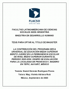 La contribución del Programa Beca Universal de Educación Media Superior Benito Juárez en la permanencia escolar de nivel medio superior durante el período 2020 - 2024