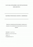 Motivación en el ámbito laboral del personal superior y subalterno que se desempeña en el área administrativa del sistema educativo de una fuerza de seguridad