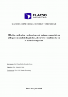 El habla explicativa en situaciones de lectura compartida en el hogar