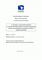 Lo que debes, ¿cómo puedes quedártelo? La relación entre deuda monetaria y acreencia ecológica bajo el patrón de acumulación por valorización financiera en Argentina ( 1976 - 2023 )